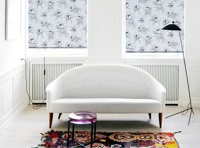 Рулонні штори в інтер’єрі, колекція Orhidea